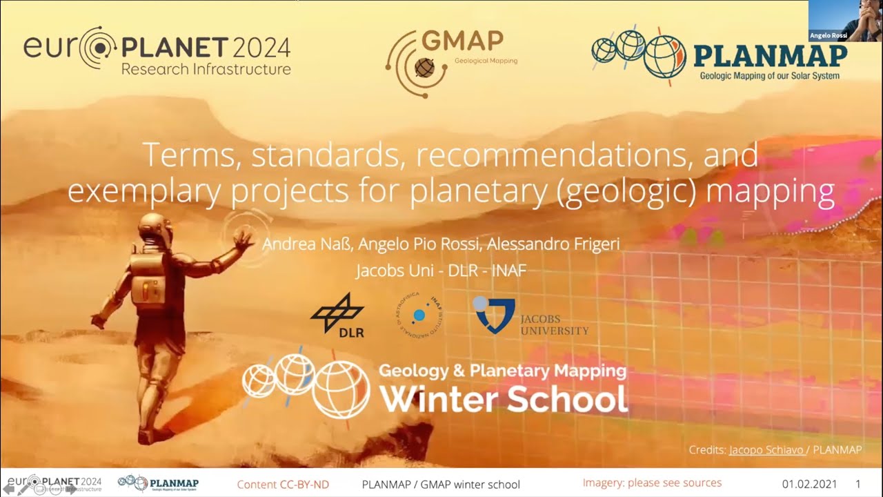 L4 - Terms, standards, reccomendations and exemplary projects for planetary (geologic) mapping (lecture)