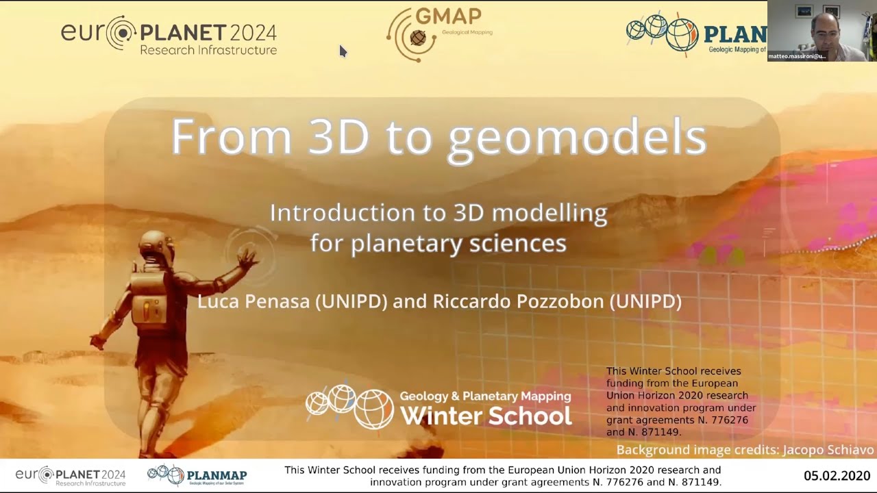 L12 - From 3D to geomodels Introduction to the use of 3D datasets for the geological investigation of planetary surfaces.